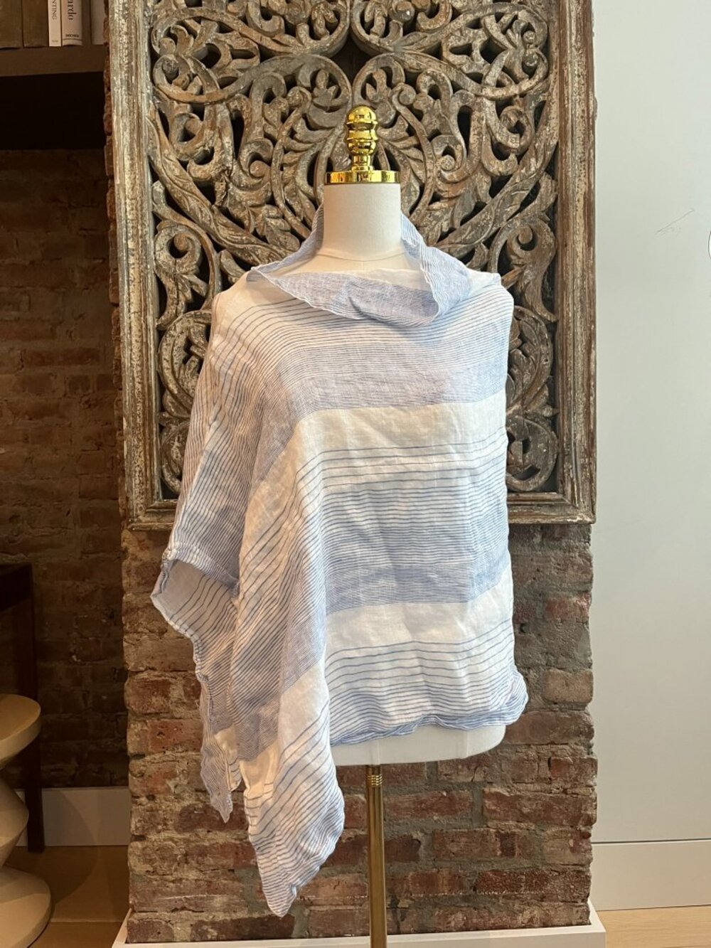 Filo d'Autore Ravello Italian Linen Fringe Shawl Wrap Scarf